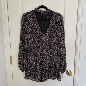 Forever 21 Contemporary Floral V-neck Romper